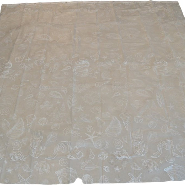 Douchegordijn - Model Strand - 200 cm x 180 cm - Inclusief ringen - Polyester - Badgordijn