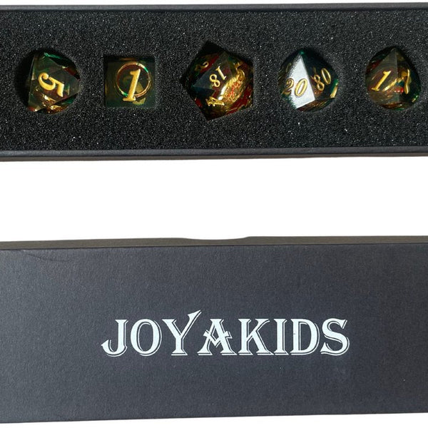 Dungeons and Dragons Dobbelsteen set Groen met Ring in de Stenen