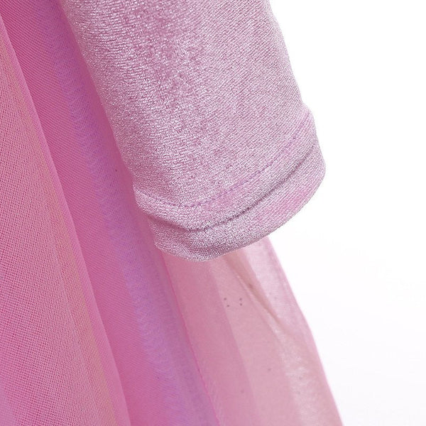 Luxe Roze Rapunzel Winter Prinsessenjurk