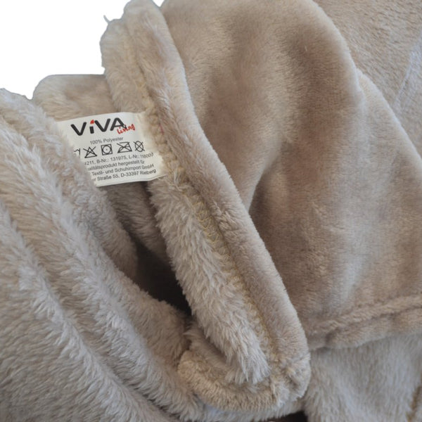 Woondeken met Mouwen - Taupe - 145 x 195 cm - Extra Zacht - Bankkleed - Plaid - Bankplaid - Knuffeldeken