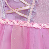 Luxe Roze Rapunzel Winter Prinsessenjurk