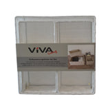 Opbergmand Gevlochten - 4 Stuks - Wit - Textiel - Lade Organizer - Lade Verdeler - Opbergmandjes - Complete set - Opbergbox - Gevlochten Opbergmandjes voor in de Badkamer