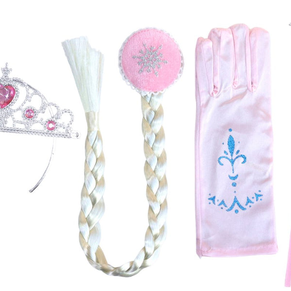 Elsa Verkleed Jurk met Ster Roze
