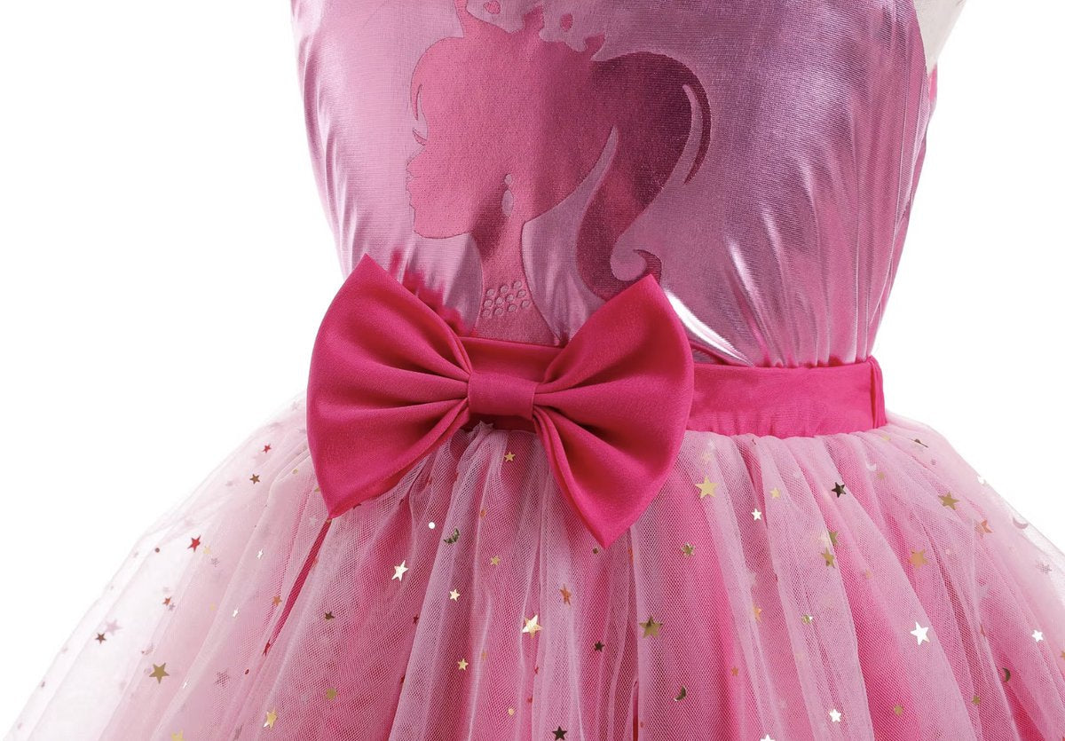 Luxe Barbie Prinsessenjurk Metallic Roze