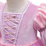 Luxe Roze Rapunzel Winter Prinsessenjurk