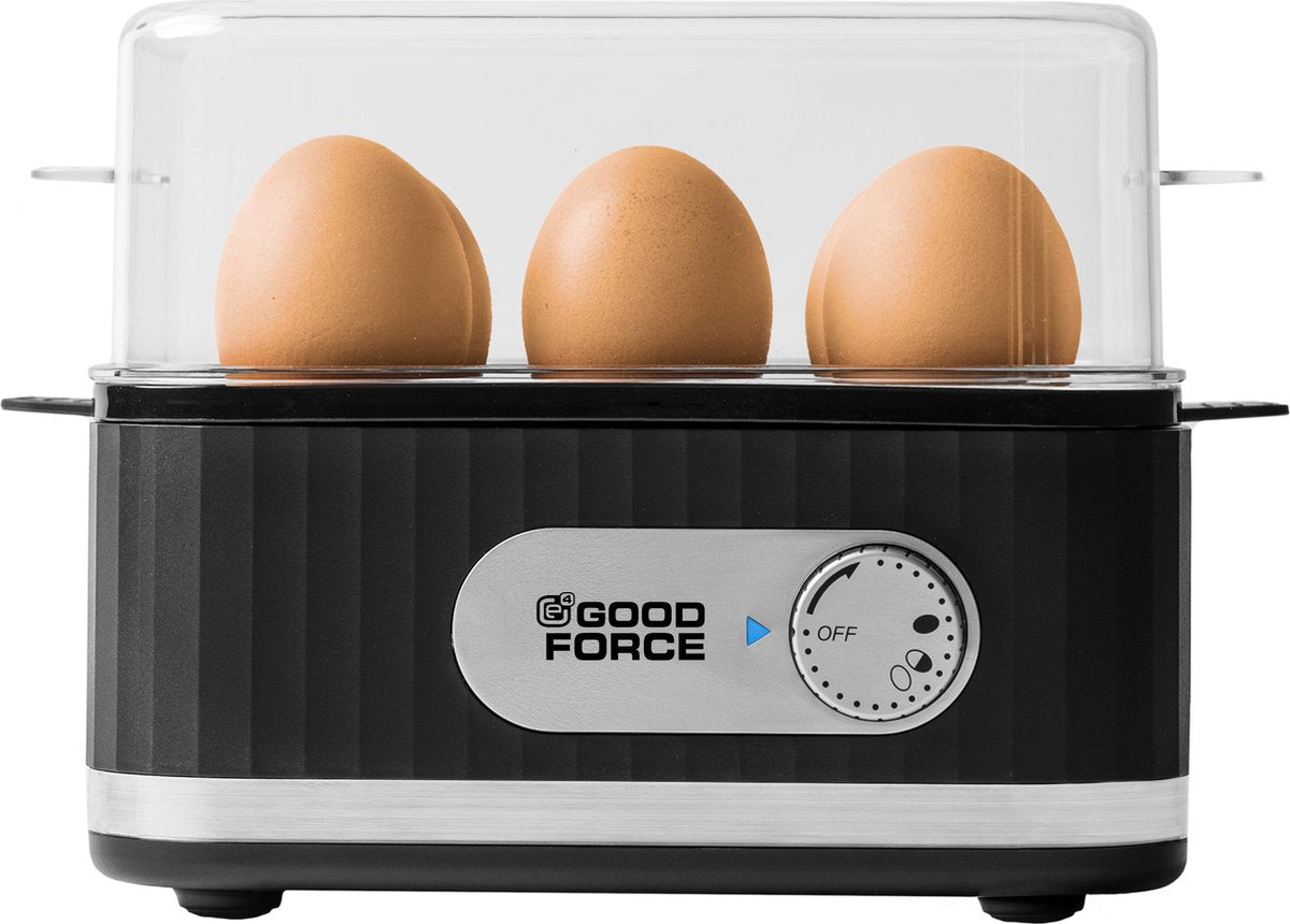 Elektrische GoodForce eierkoker - voor 1 - 6 eieren - met timer en alarm