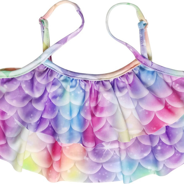 Zeemeerminstaart met bikini verkleed set Blauw, Paars en Roze