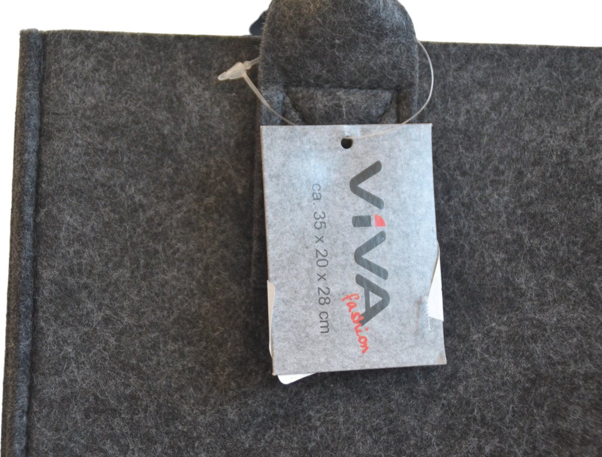 Boodschappentas Vilt - Zwart - 35 x 20 x 28 cm - Vilten tas - Stevige tas - Goodiebag - Shopper - Handtas