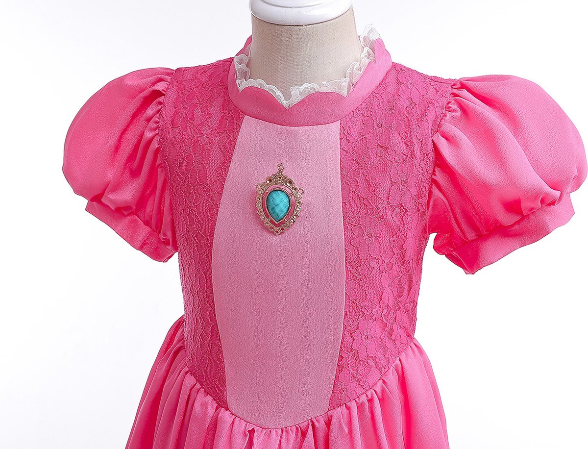 Princess Peach verkleed jurk voor kinderen