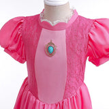 Princess Peach verkleed jurk voor kinderen