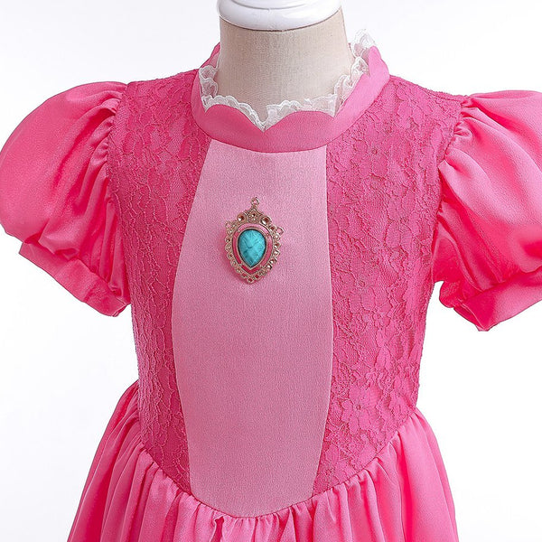 Princess Peach verkleed jurk voor kinderen