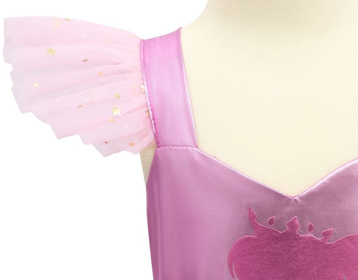 Luxe Barbie Prinsessenjurk Metallic Roze