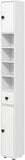 Badkamerkast Smal - 4 planken - lade en 2 draaideuren - Wit