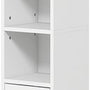 Badkamerkast Smal - 4 planken - lade en 2 draaideuren - Wit