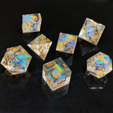 7 delige Resin Dice Set “Crystal Prism Glow”