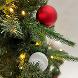 Kerstboom met Versiering Easy Set Up Tree® LED Avik Red 210 cm - 310 Lampjes