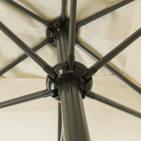 Kopu® Altea Parasol Vierkant 230x230cm Windvanger Creme