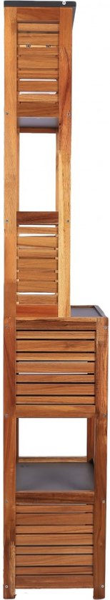 Badkamermeubel-set Acacia - combinatieset Wastafelonderkast met Kolomkast