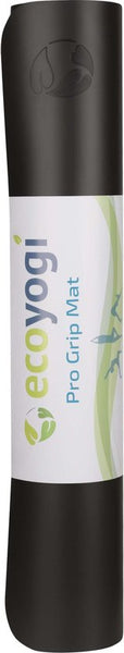 Ecoyogi PRO GRIP Yogamat Extra lang (214 x 68 x 0,42 cm) - Antraciet - 100% Natuurrubber en Vochtabsorberende PU Top Laag | Geweldige veerkracht | Onder alle omstandigheden een stevige grip | Geschikt voor Hot, Bikram, Vinyasa, Flow en Ayenger Yoga