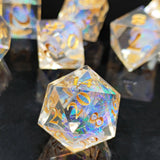 7 delige Resin Dice Set “Crystal Prism Glow”
