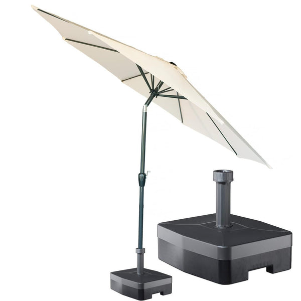 Kopu® ronde stokparasol 300 cm Calma met voet - Naturel