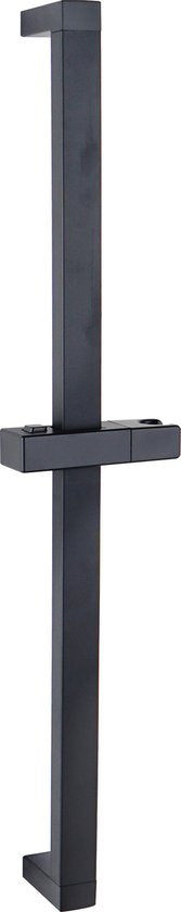 Luzzo® Square Black Doucheset Thermostaatkraan met Glijstang - Zwart