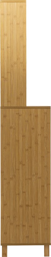 5five Hoge Badkamerkast Sicela Bamboelook 33x38x168 cm - Bruin