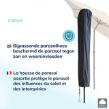 Kopu® Sevilla Parasol Rechthoek 200x300 cm met Hoes en voet - Creme