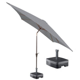 Kopu® Altea Parasolset Vierkant 230x230 cm met Voet - Lichtgrijs