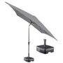 Kopu® Altea Parasolset Vierkant 230x230 cm met Voet - Lichtgrijs