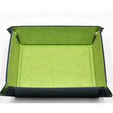 Opvouwbare Dice Tray – Zwart Kunstleer | Voor Dungeons & Dragons & TTRPG Dobbelstenen Groen
