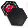Dobbelsteen Bewaardoos & Dice Tray – Zwart Faux Leer met Rode Velours Binnenkant | Voor Dungeons & Dragons & TTRPG Dobbelstenen