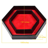 Dobbelsteen Bewaardoos & Dice Tray – Zwart Faux Leer met Rode Velours Binnenkant | Voor Dungeons & Dragons & TTRPG Dobbelstenen