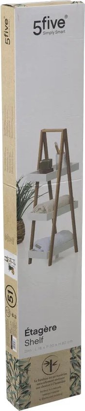 4goodz Opbergrek met 3 schappen 30x18,5x82cm