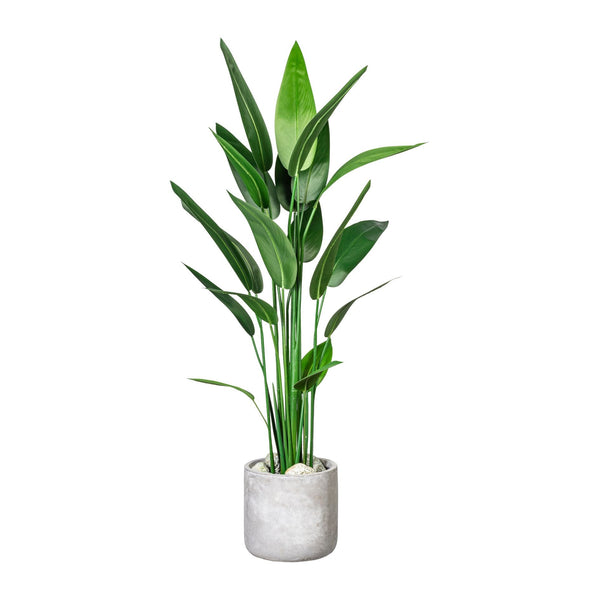 Kopu® Kunstplant Canna 140 cm 20 bladeren - in zwarte pot - Bloemriet
