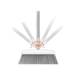 Stoffer en Blik met Lange Steel - 87 cm - Wit - Grijs - Stoffer en Blik op Steel - Stoffer Lang