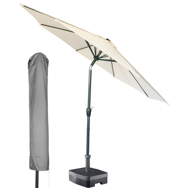 Kopu® ronde stokparasol 300 cm Calma met hoes - Naturel