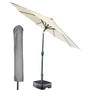 Kopu® ronde stokparasol 300 cm Calma met hoes - Naturel