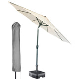 Kopu® ronde stokparasol 300 cm Calma met hoes - Naturel