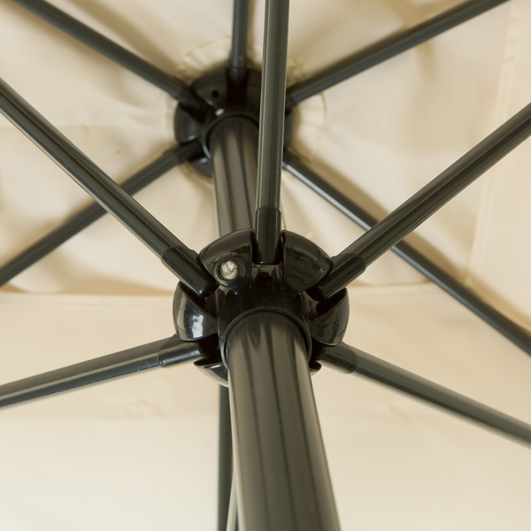 Kopu® vierkante parasol Malaga 200x200 cm met hoes en voet - Naturel