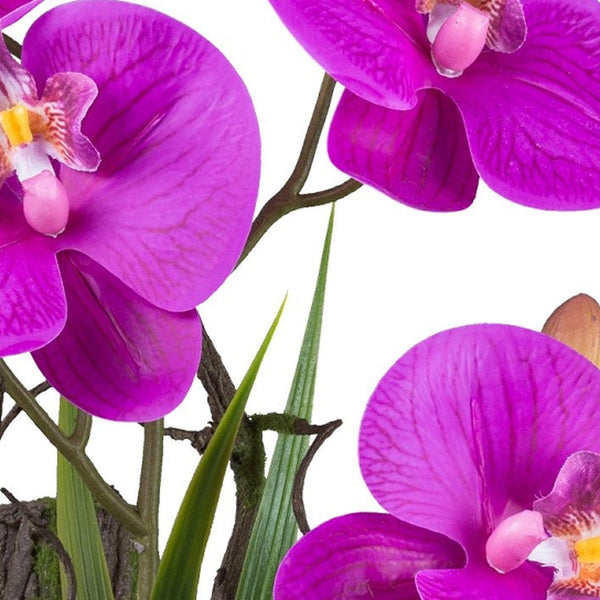 Kopu® Kunstbloem Orchidee 41 cm Paars met Bloemschaal - Phalaenopsis