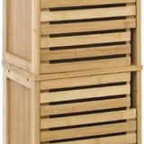 Sicela Bamboe Badkamerkast Hoog - 24x34x170 cm - bruin