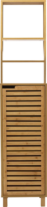 5five Hoge Badkamerkast Sicela Bamboelook 33x38x168 cm - Bruin