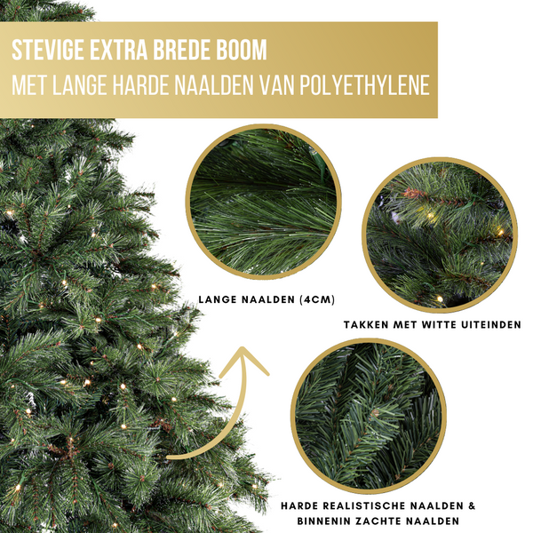 Kerstboom Excellent Trees® Elverum Frosted 210 cm Premium - ⌀135cm - ↕210cm