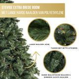 Excellent Trees® Elverum Frosted 210 cm Kerstboom met Verlichting - ⌀135cm - ↕210cm