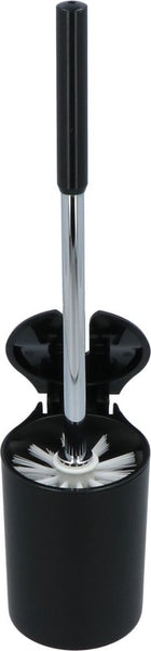 4bathroomz® Dichte Toiletborstel met Wandhouder - Automatische Zwarte Wc borstel