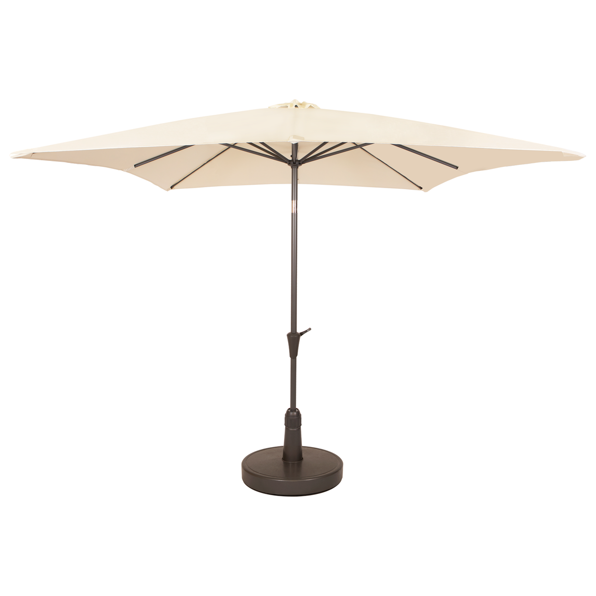 Kopu® vierkante parasol Malaga 200x200 cm met hoes en voet - Naturel