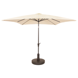 Kopu® vierkante parasol Malaga 200x200 cm met hoes en voet - Naturel