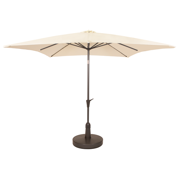 Kopu® vierkante parasol Malaga 200x200 cm met hoes en voet - Naturel