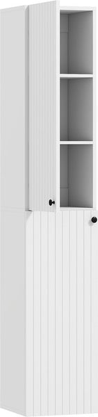 Badkamerkast Wandgemonteerd - gelakt - 6 planken - MDF - Wit